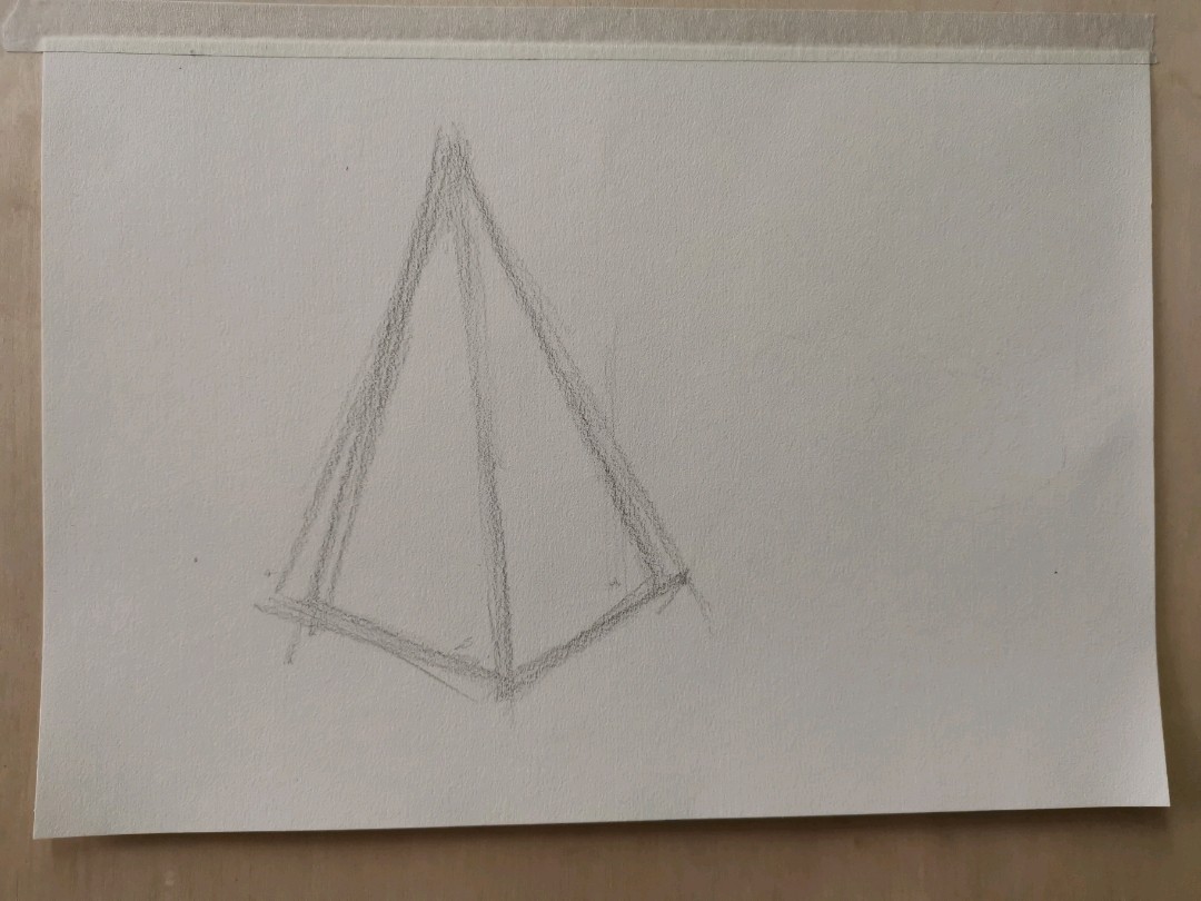 四棱锥素描分步画法详解