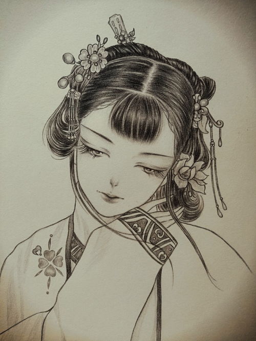 古风素描画，传统艺术的现代诠释