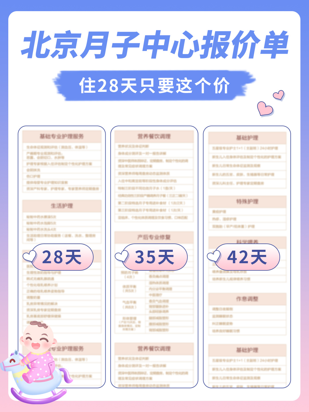 北京市月子中心价格表及其相关考量因素