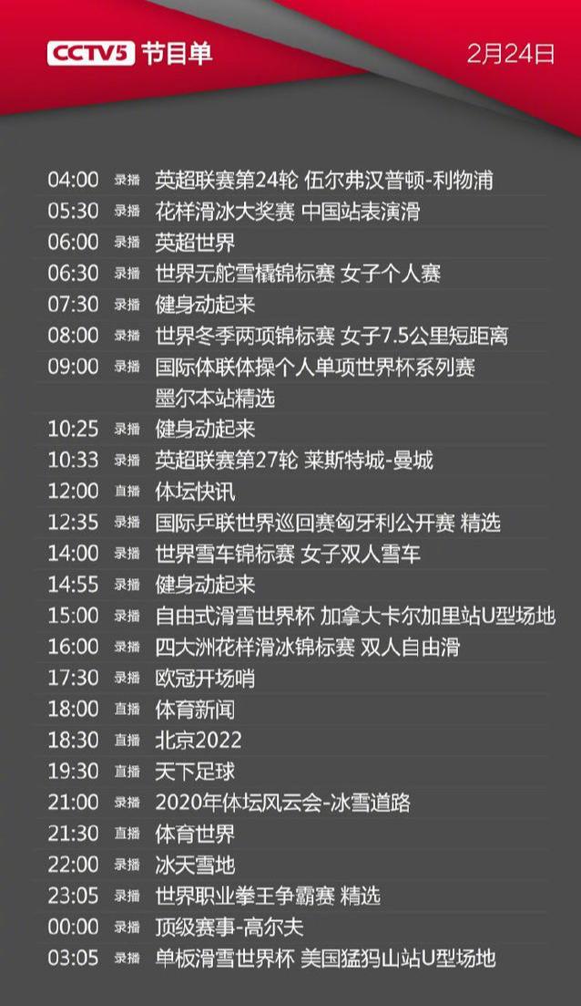 央视体育频道节目表，一览精彩纷呈的体育盛宴