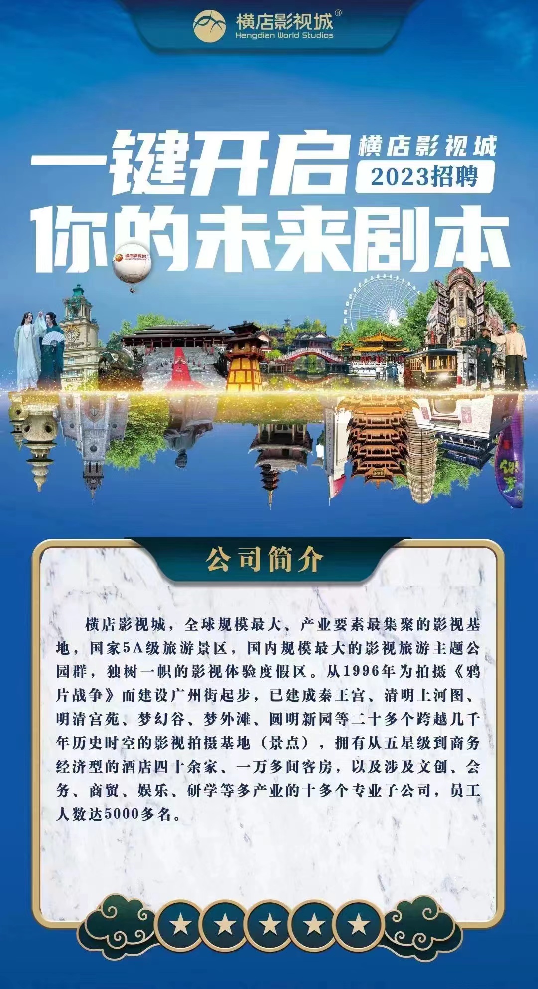 横店影视城剧组招聘启事