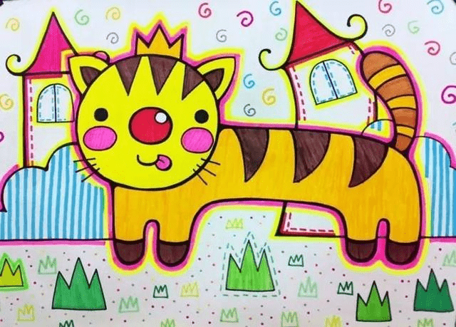 幼儿园大班美术活动——狮子的创意绘画之旅
